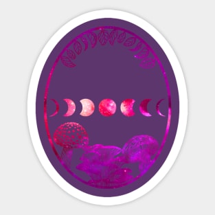 Cottagecore Goblincore Mushrooms Moon Alt Aesthetic Witchy Vibes Green Witch Sticker